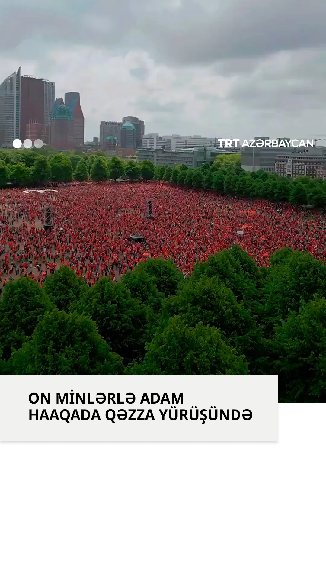 Hollandiya hökumətinin İsrail siyasətinə qarşı yürüş keçirildi